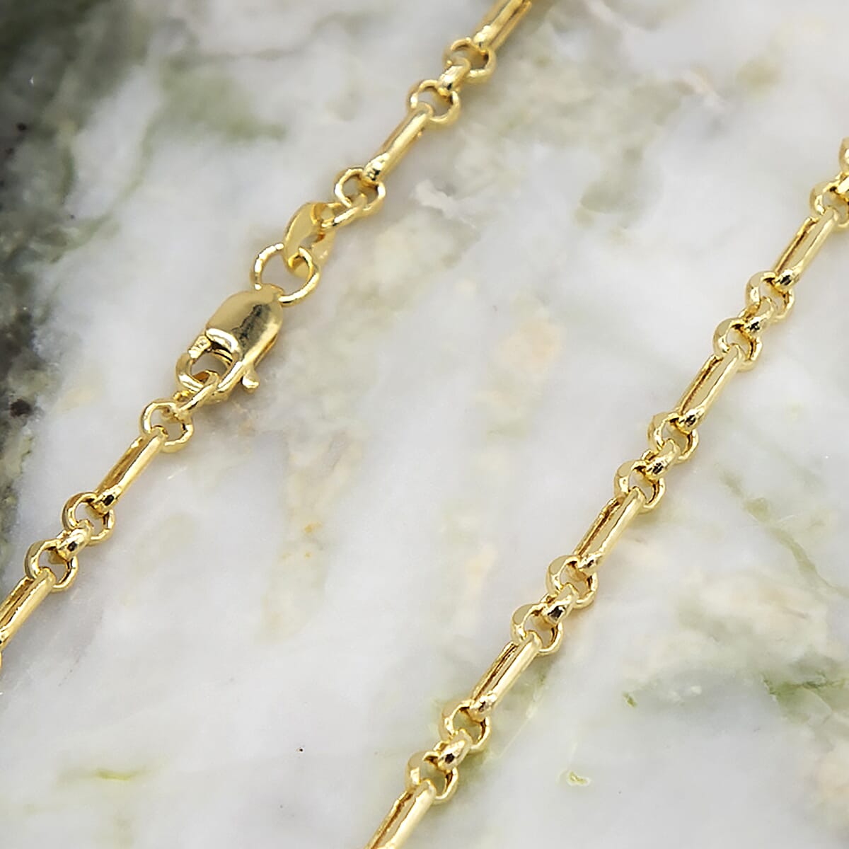 9K Yellow Gold 3.5mm Diamond Cut Figaro Belcher Chain 20 Inch