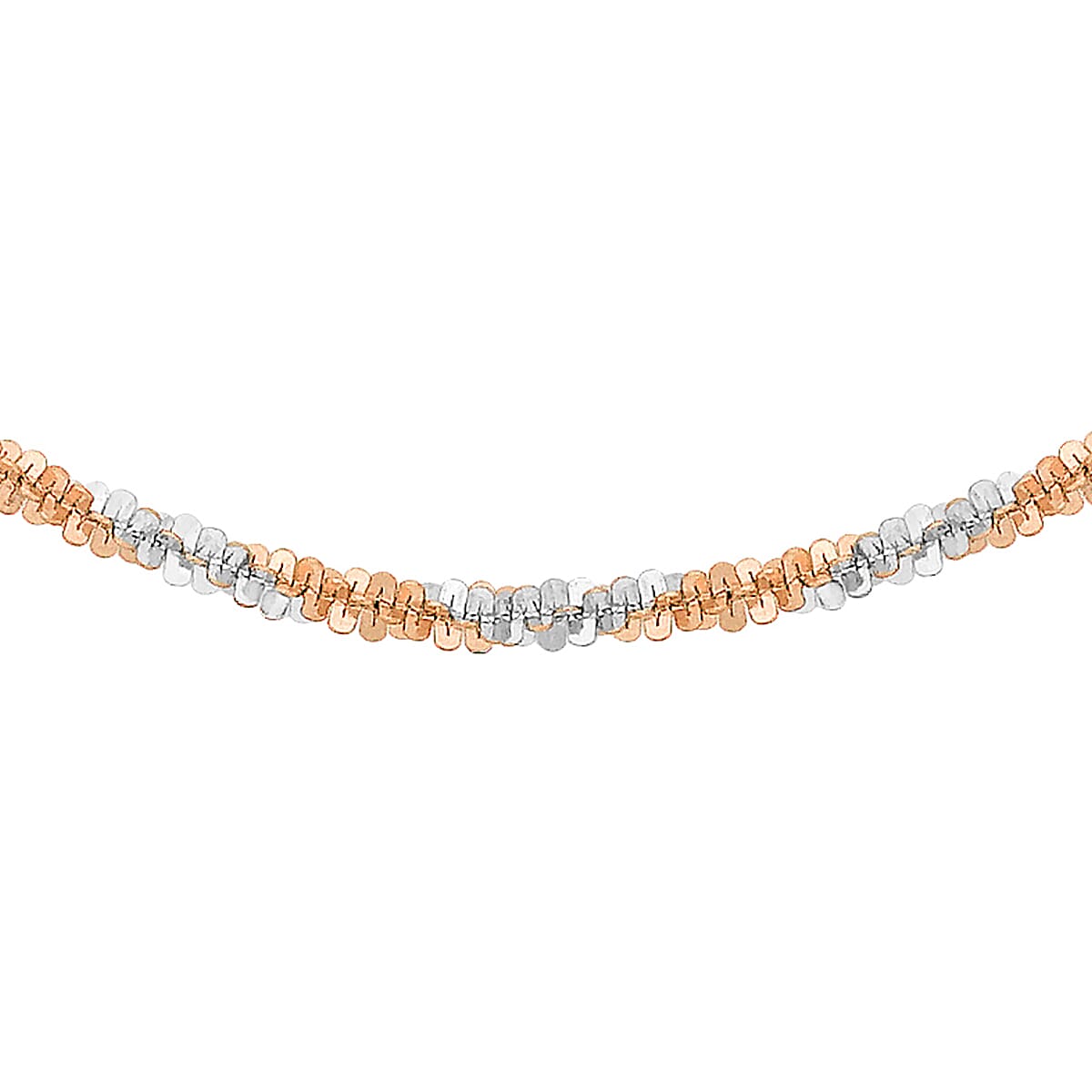 9K Two Colour Gold 1.4mm Tocalle Chain 16 Inch