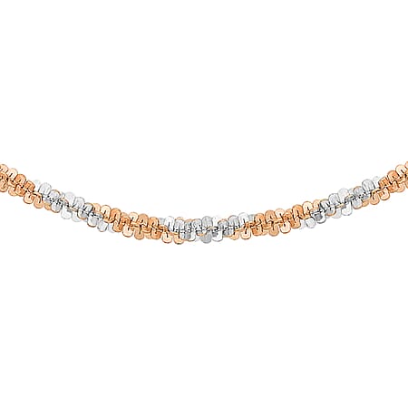 9K Two Colour Gold 1.4mm Tocalle Chain 16 Inch