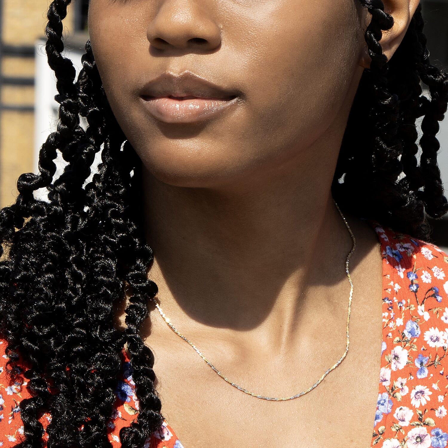 9K Two Colour Gold 1.4mm Tocalle Chain 18 Inch