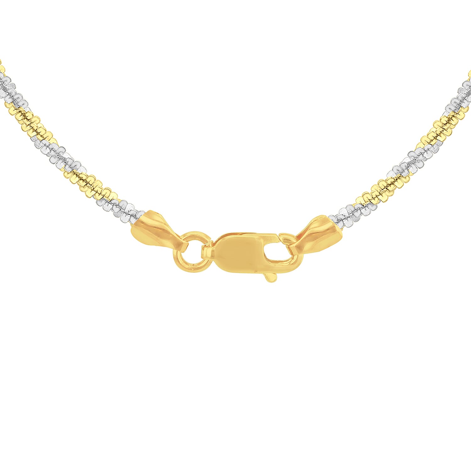 9K Two Colour Gold 1.4mm Tocalle Chain 18 Inch