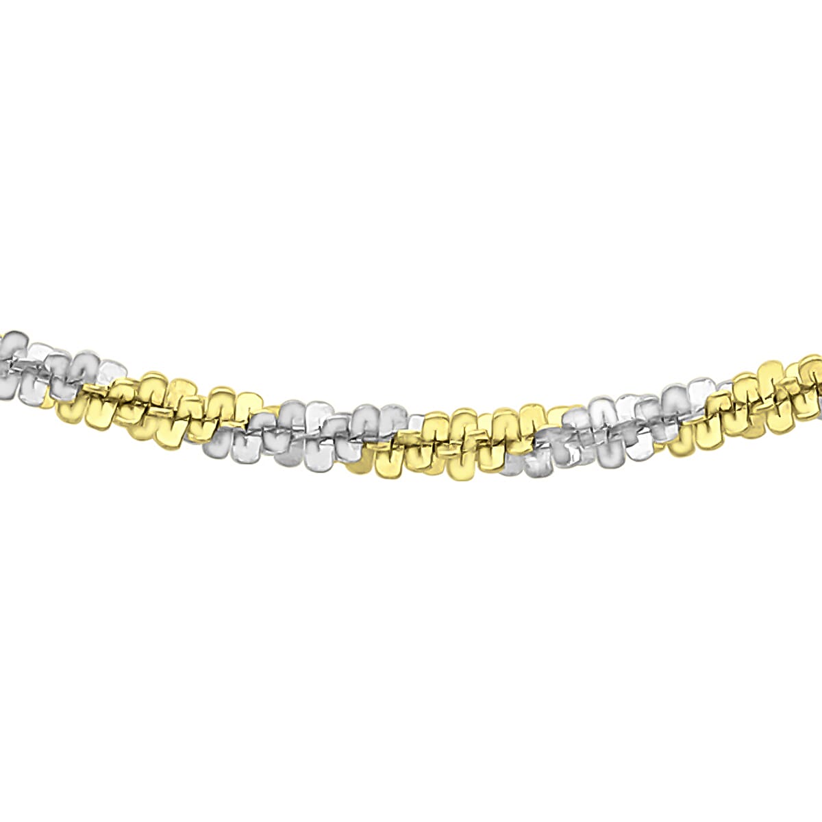 9K Two Colour Gold 1.4mm Tocalle Chain 18 Inch