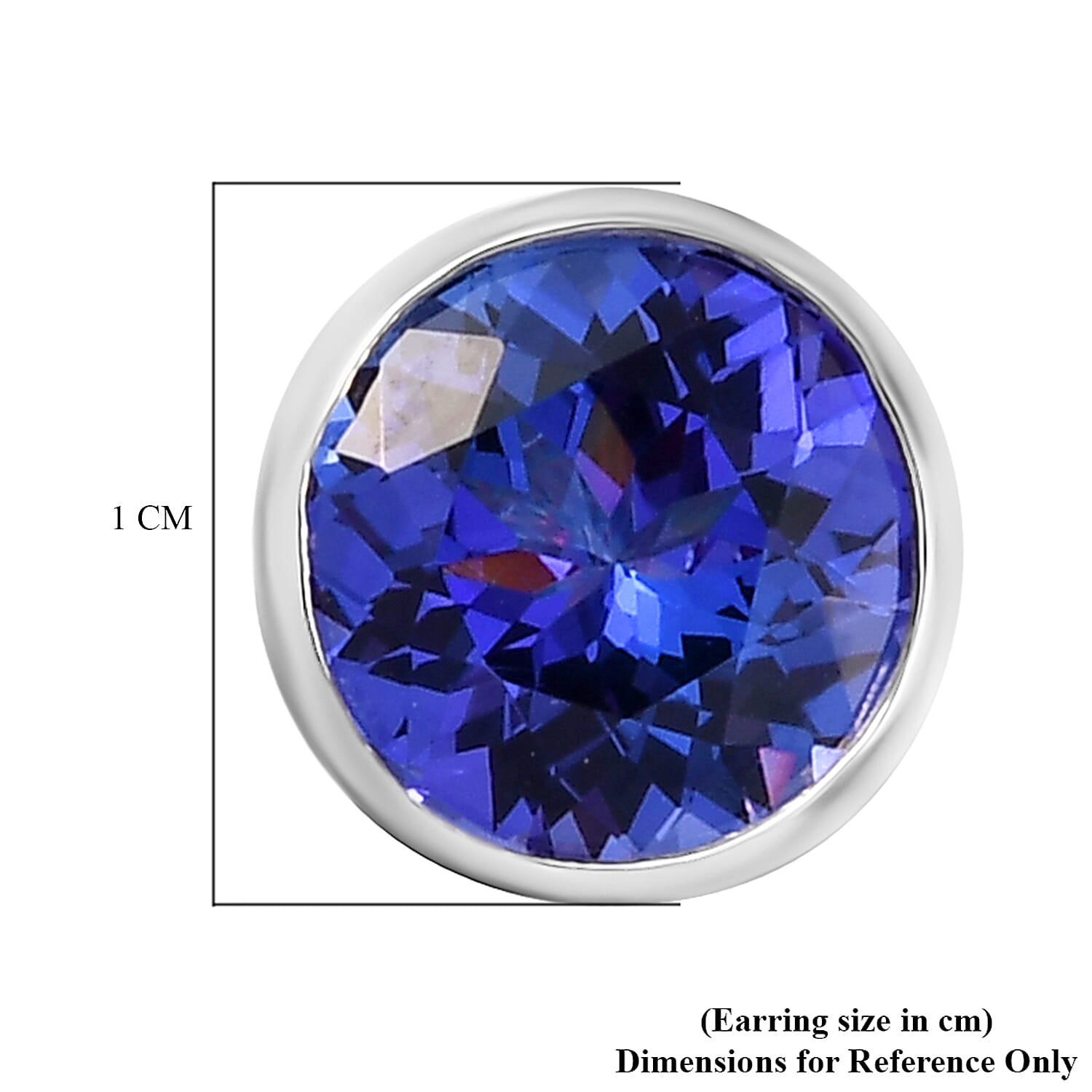 RHAPSODY 950 Platinum AAAA Tanzanite Stud Earrings (with Screw Back) 5.30 Ct.