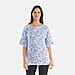 TAMSY Viscose Floral Pattern Top - Black