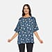 TAMSY Viscose Floral Pattern Top - Black