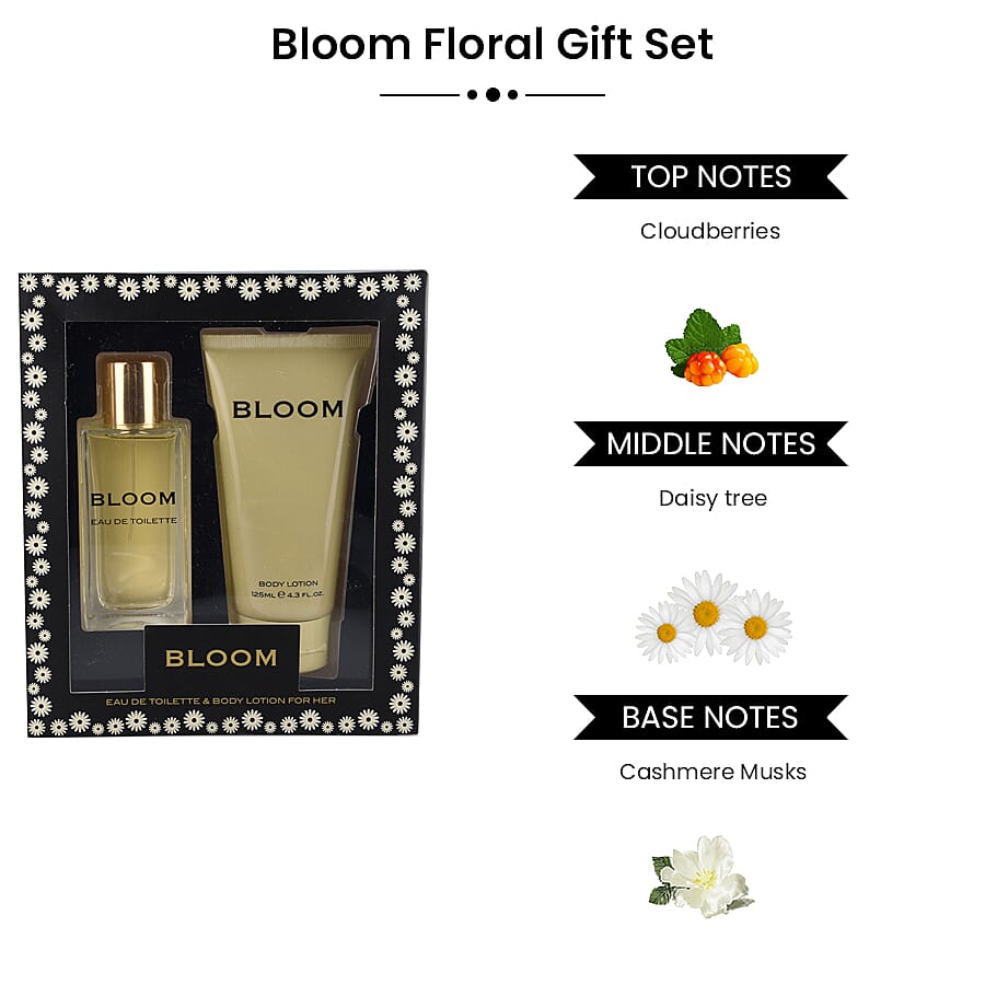 Laurelle Bloom Floral Gift Set (Incl. Eau De Toilette - 100ml & Body Lotion - 125ml)