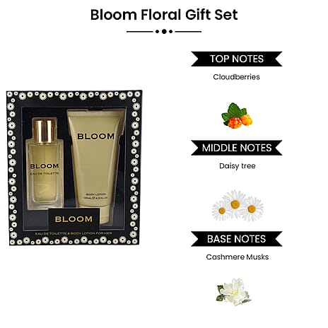 Laurelle Bloom Floral Gift Set (Incl. Eau De Toilette - 100ml & Body Lotion - 125ml)