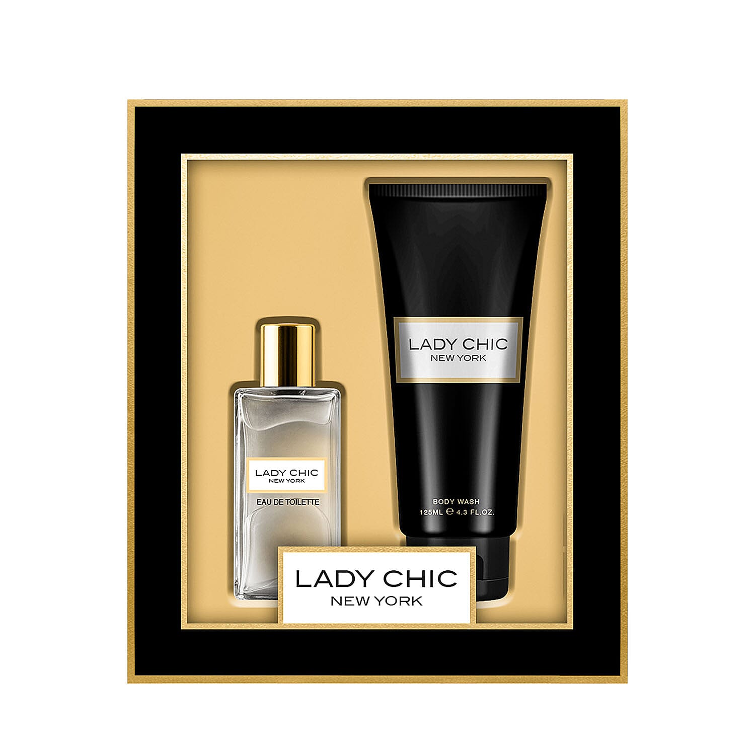 Laurelle Lady Chic New York Gift Set (Incl. Eau De Toilette - 100ml & Body Lotion - 125ml)