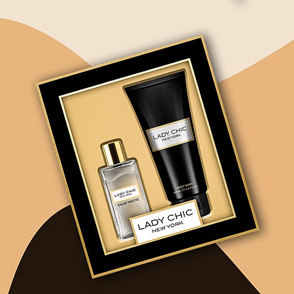 Laurelle Lady Chic New York Gift Set (Incl. Eau De Toilette - 100ml & Body Lotion - 125ml)