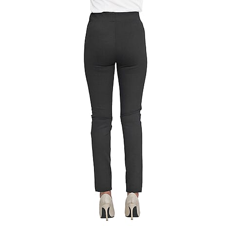 LA MAREY 100% Genuine Leather Ponte Leggings (Size M 12-14) - Black - Inside Leg -  29 in
