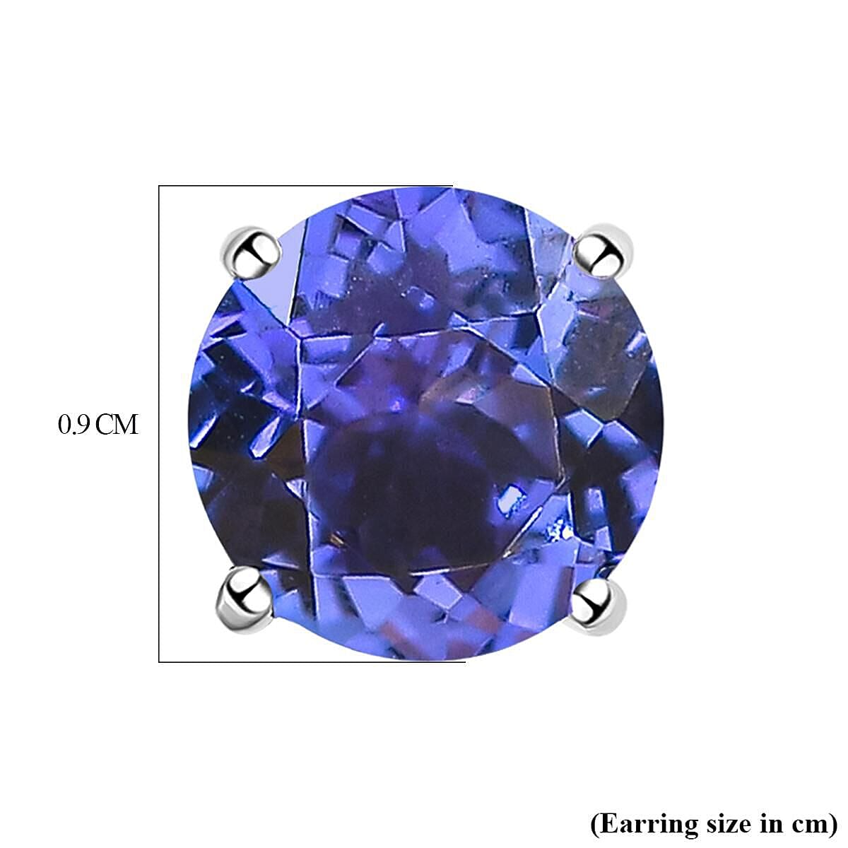 RHAPSODY 950 Platinum AAAA Tanzanite Stud Earrings (with Screw Back) 5.00 Ct.