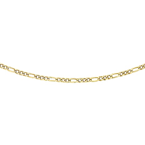 9K Yellow Gold Diamond Cut Figaro Chain 24 Inch 9K Yellow Gold Diamond Cut Figaro Chain 24 Inch