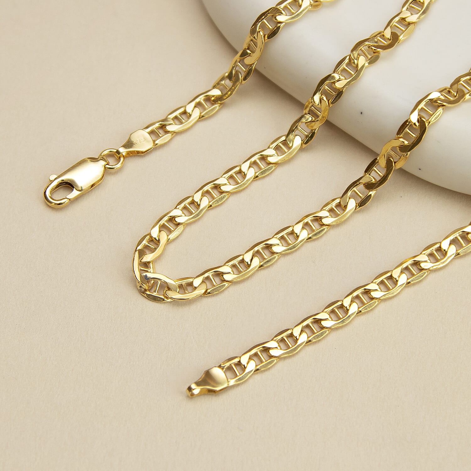 9K Yellow Gold Rambo Chain 18 Inch