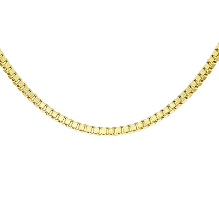 9K Yellow Gold Venetian Box Chain 20 Inch