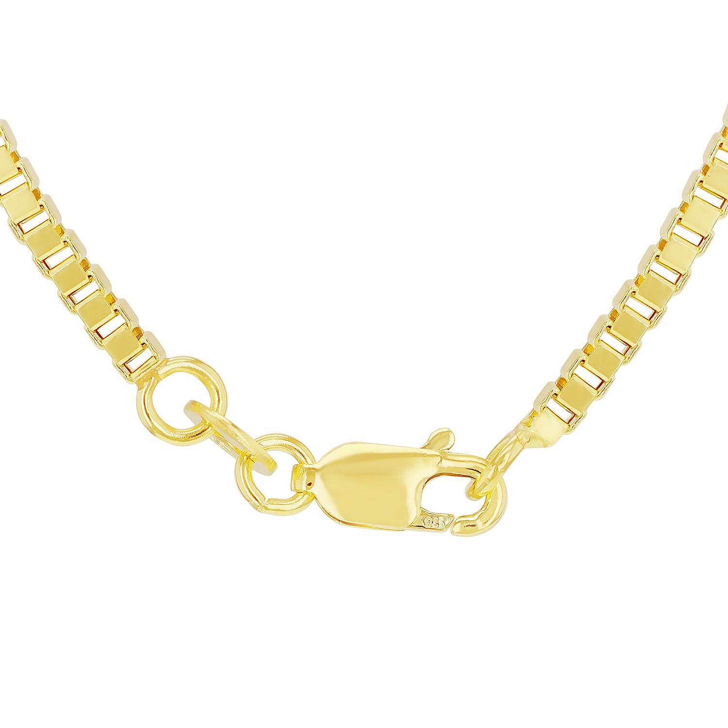 9K Yellow Gold Venetian Box Chain 20 Inch