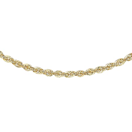 2mm Rope Chain 24 Inch in 9K Yellow Gold
