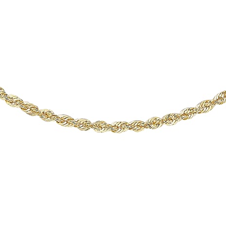 9K Yellow Gold 2mm Rope Chain 16 Inch 9K Yellow Gold 2mm Rope Chain 16 Inch
