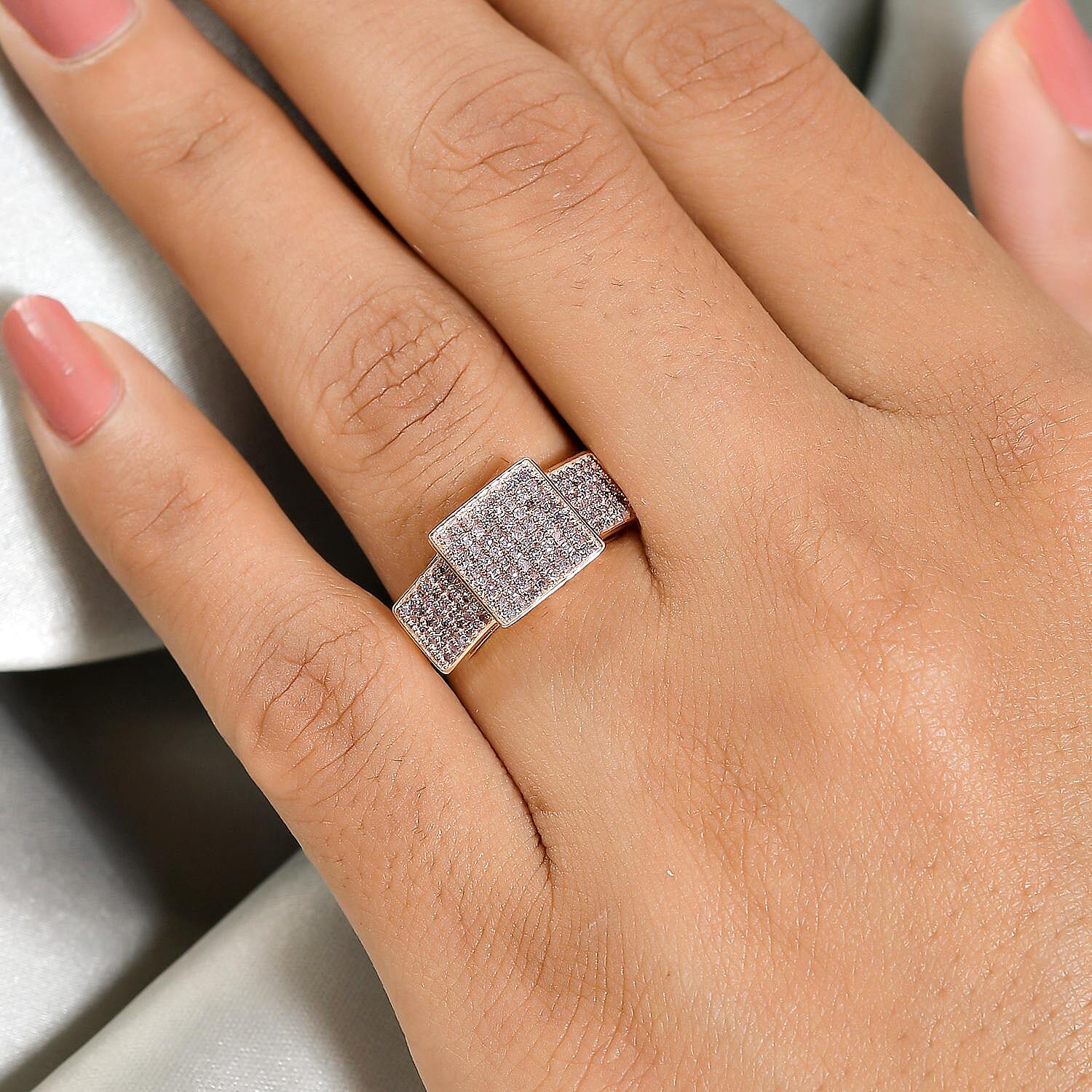 9K Rose Gold SGL Certified Natural Pink Diamond Ring 0.50 Ct.