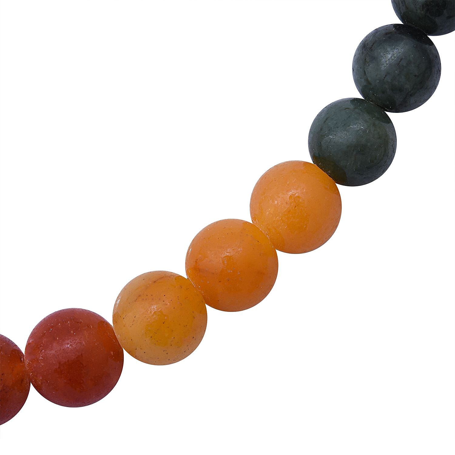 Certified Natural Rainbow Jadeite Necklace (Size - 20) Sterling Silver 500.00 ct