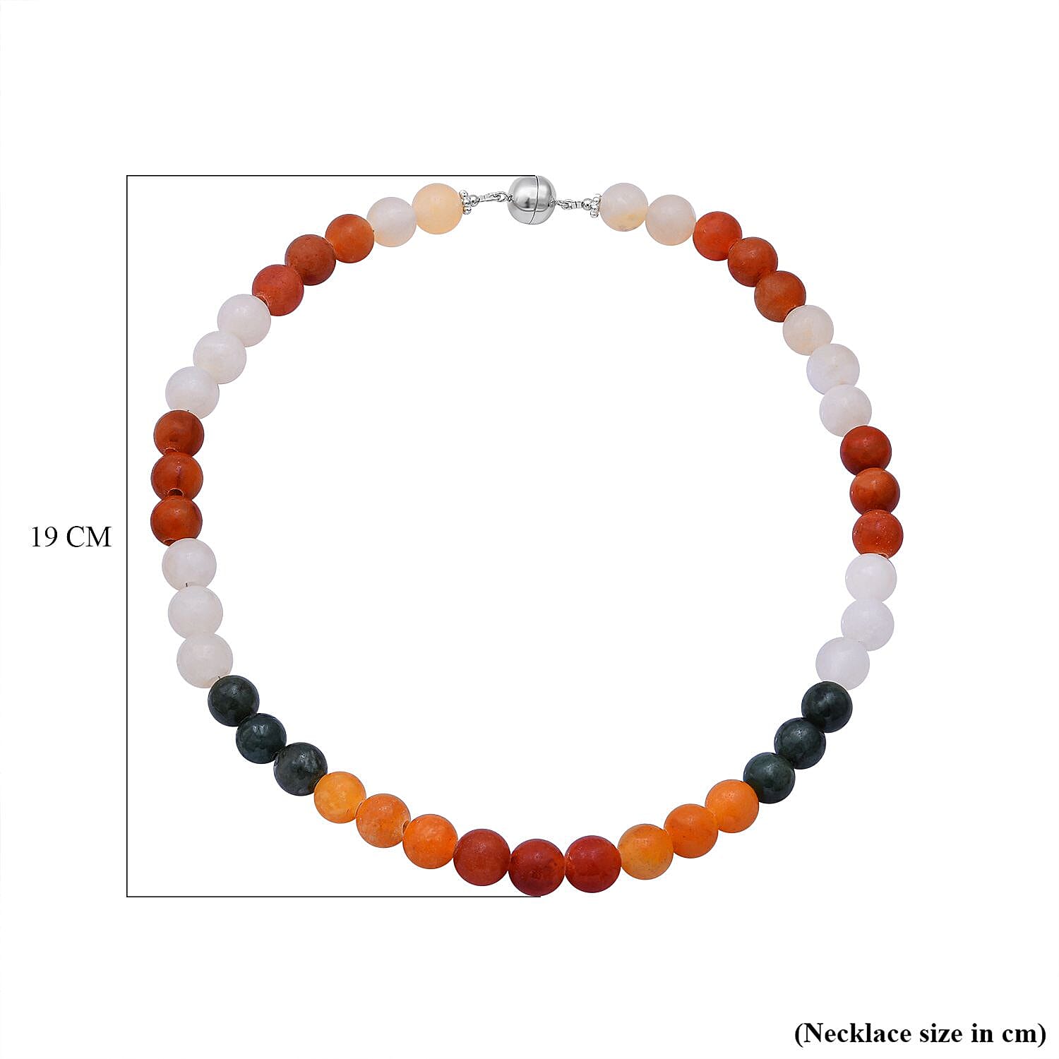 Certified Natural Rainbow Jadeite Necklace (Size - 20) Sterling Silver 500.00 ct