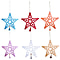 Decorative Set of 6 Glitter Printed 3D Butterfly with Elaborate Cut-out Hanging Garland Kit (Size 26x25 Cm)