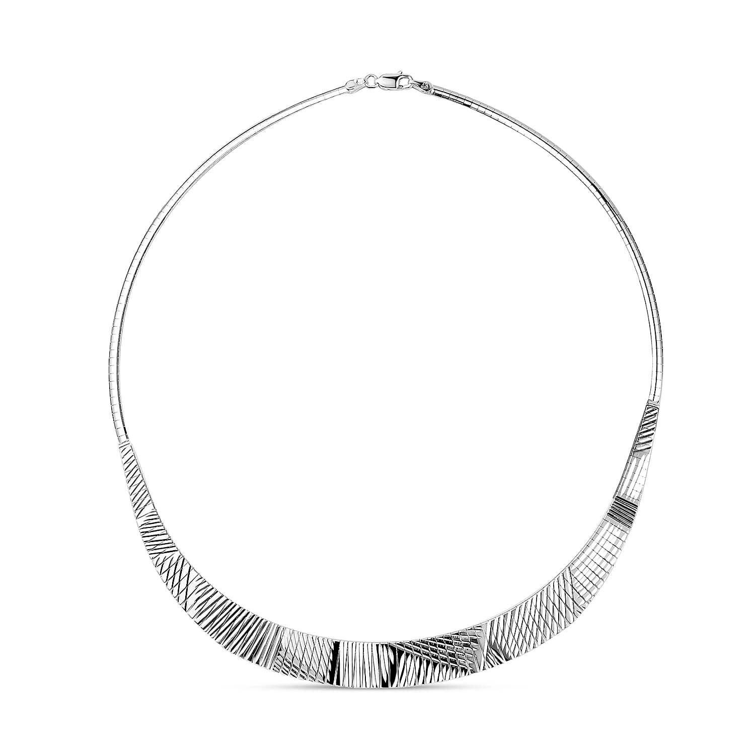 One Time Close Out - Sterling Silver Cleopatra Necklace (with Lobster Clasp) (Size - 17), Silver Wt. 17.50 Gms