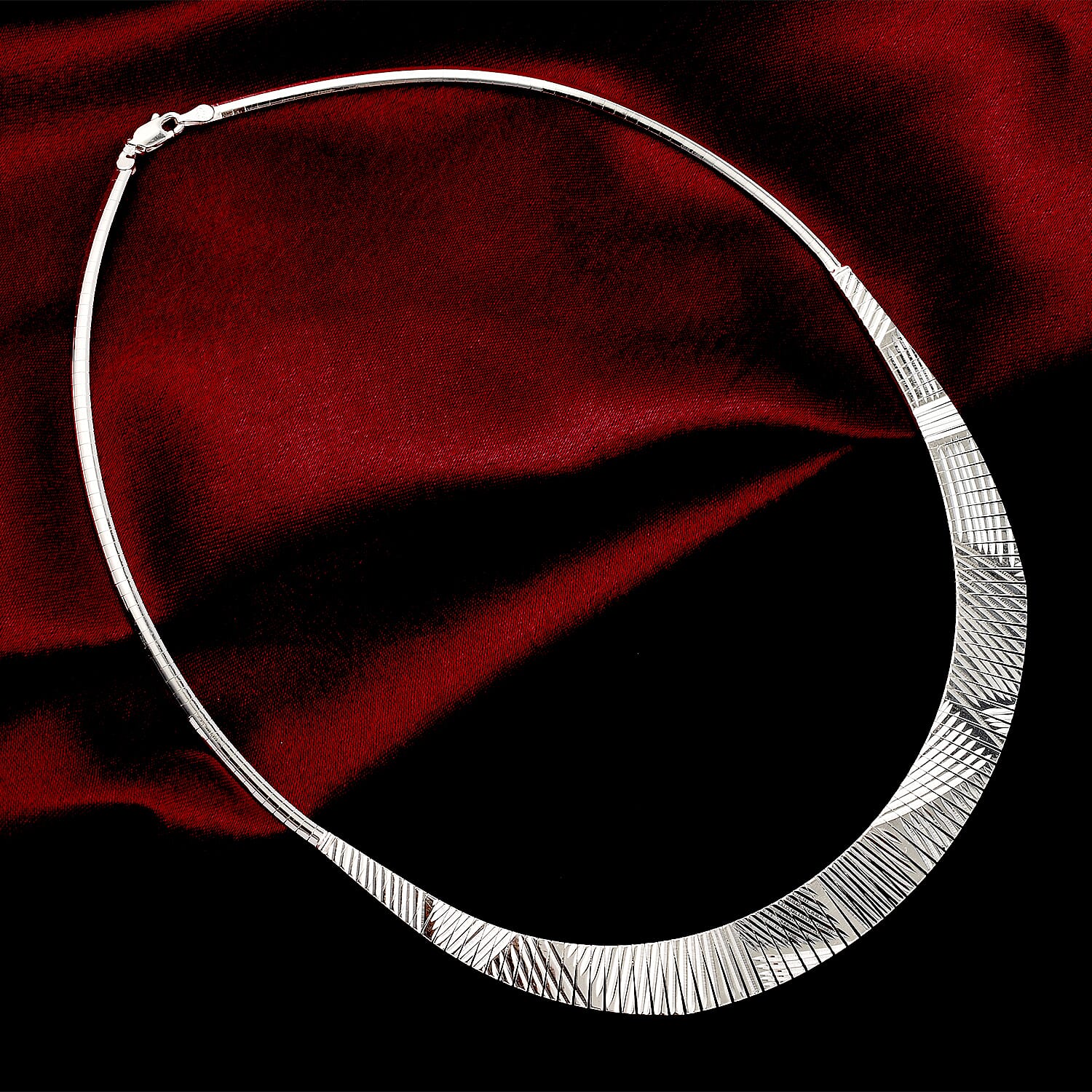 One Time Close Out - Sterling Silver Cleopatra Necklace (with Lobster Clasp) (Size - 17), Silver Wt. 17.50 Gms