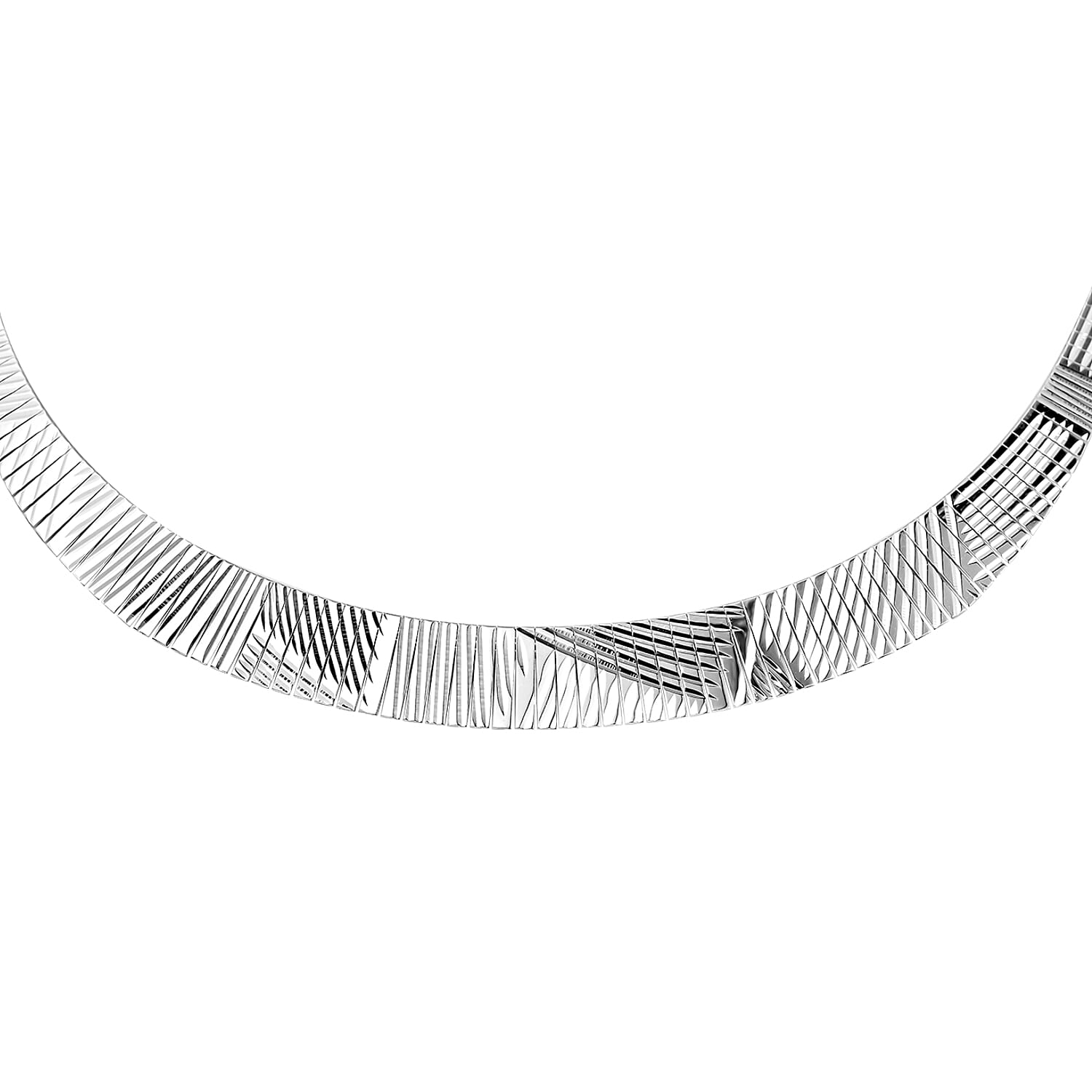 One Time Close Out - Sterling Silver Cleopatra Necklace (with Lobster Clasp) (Size - 17), Silver Wt. 17.50 Gms