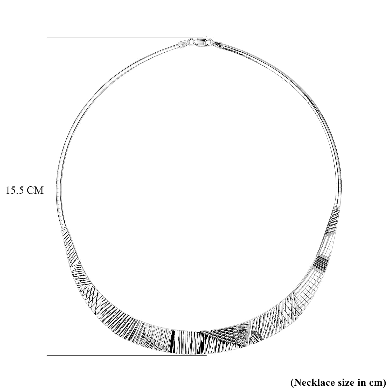 One Time Close Out - Sterling Silver Cleopatra Necklace (with Lobster Clasp) (Size - 17), Silver Wt. 17.50 Gms