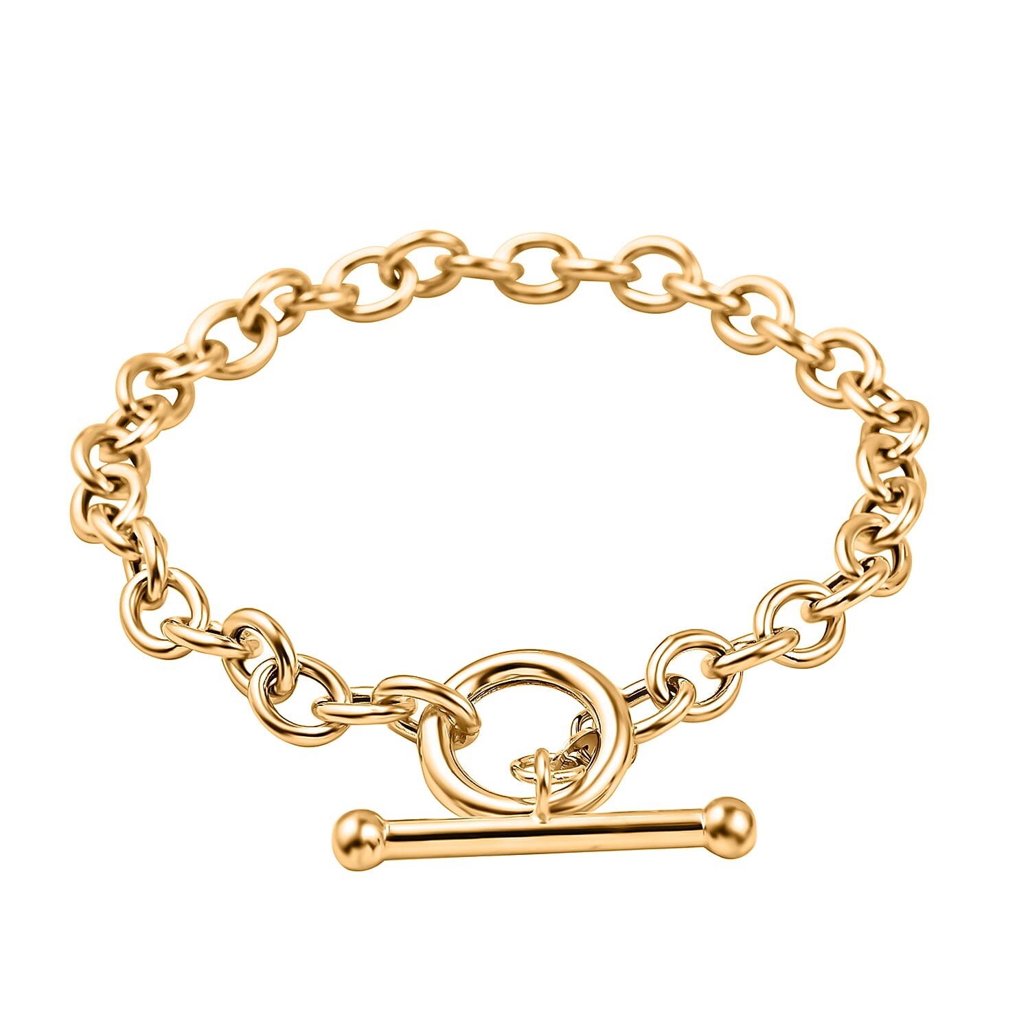 Designer Closeout - 9K Yellow Gold Belcher Bracelet (with T Bar Clasp) (Size - 7.5), Gold Wt. 5.80 Gms