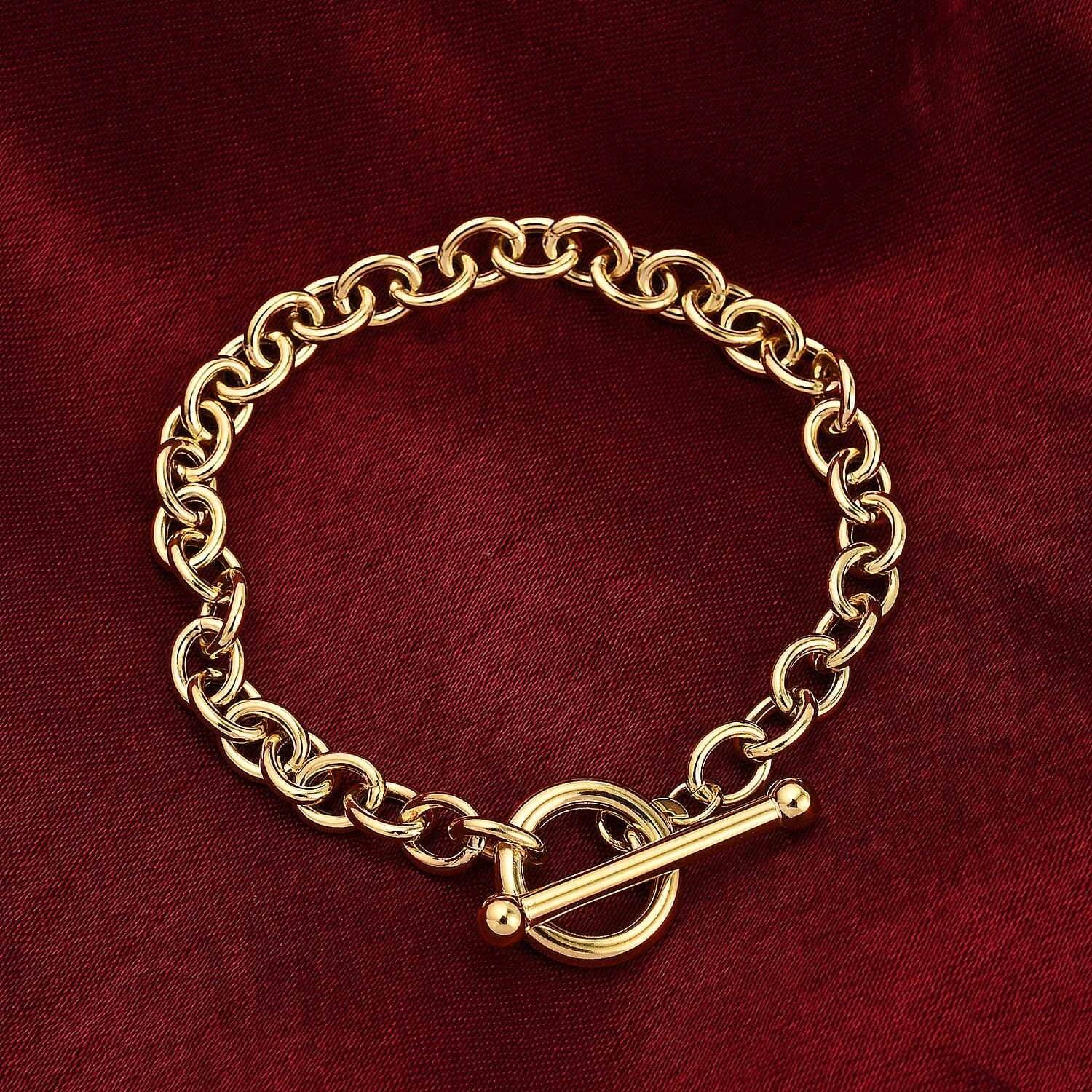 Designer Closeout - 9K Yellow Gold Belcher Bracelet (with T Bar Clasp) (Size - 7.5), Gold Wt. 5.80 Gms