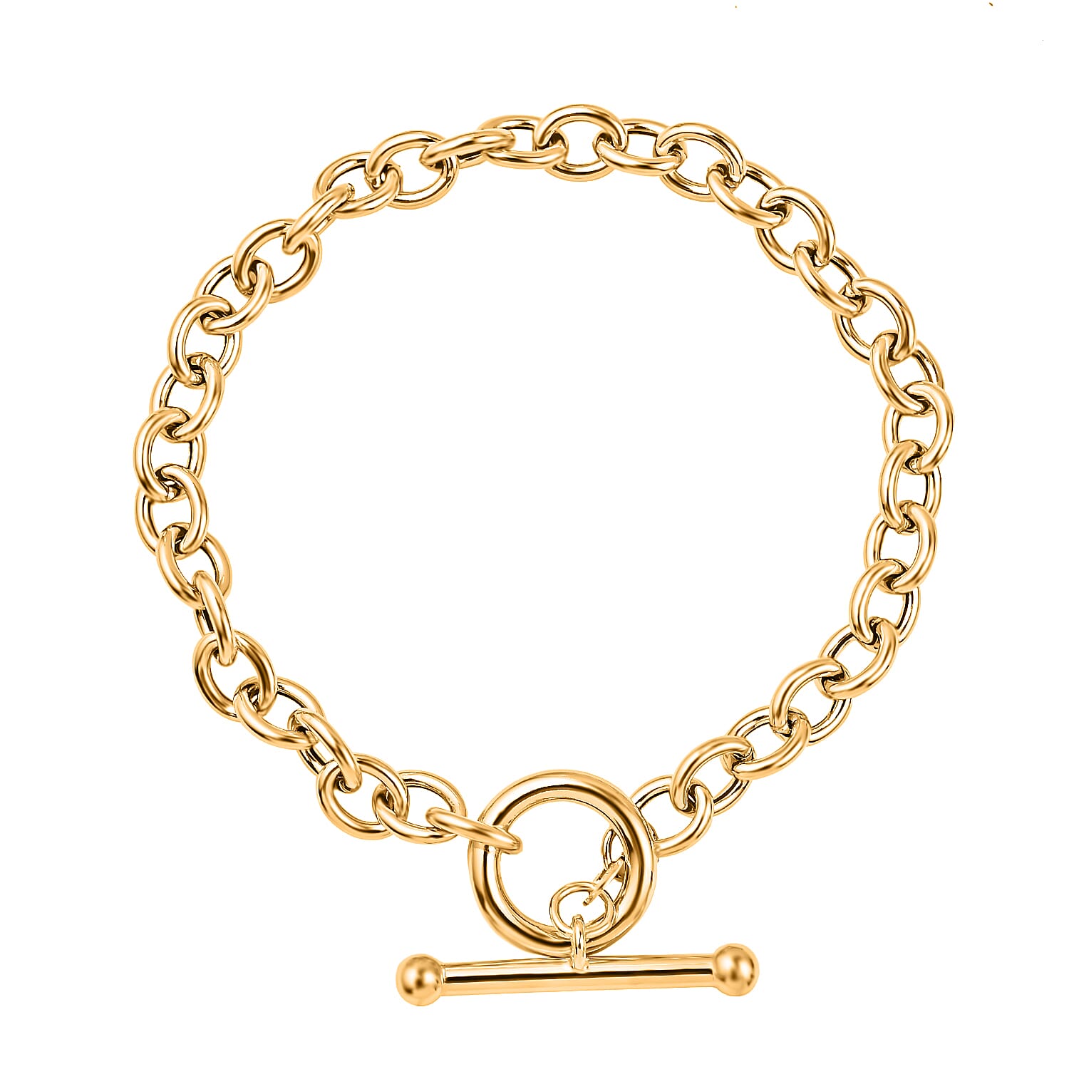 Designer Closeout - 9K Yellow Gold Belcher Bracelet (with T Bar Clasp) (Size - 7.5), Gold Wt. 5.80 Gms
