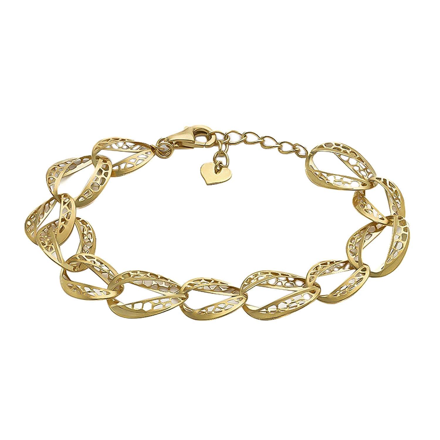 Designer Inspired-9K Yellow Gold  Bracelet With lobster Clasp (Size - 7.5 With 1.5 Inch Extender), Gold Wt. 5.30 Gms