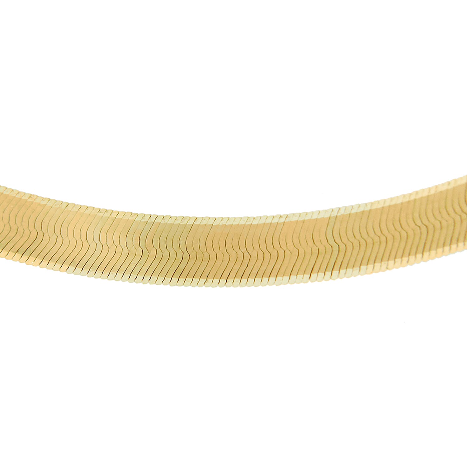 9K Yellow Gold 3mm Herringbone Bracelet 7 Inch