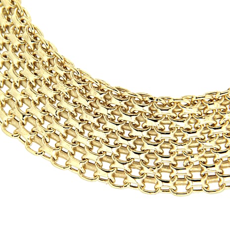 9K Yellow Gold 12mm Bismark Bracelet 7.5 Inch