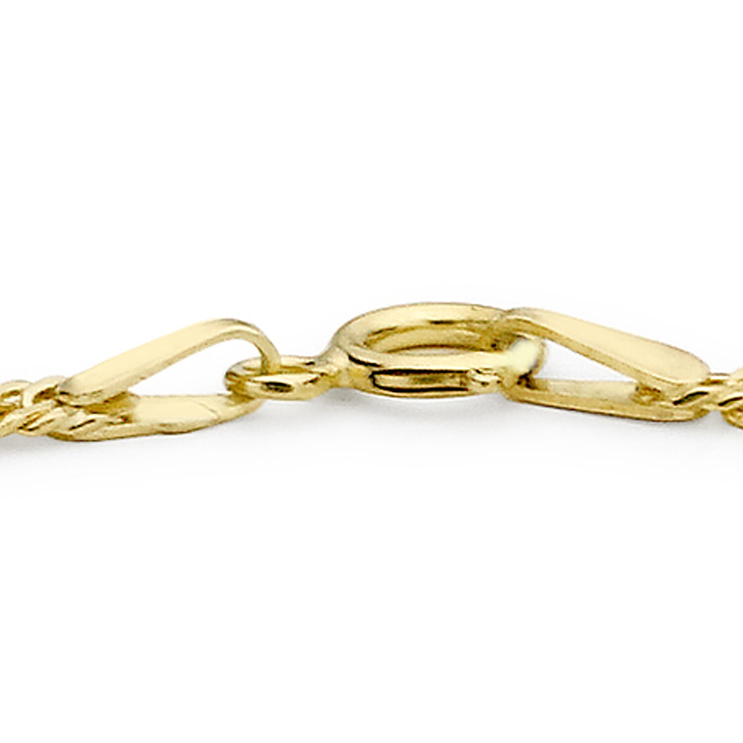 9K Yellow Gold Diamond Cut Twist Curb Bracelet 7 Inch