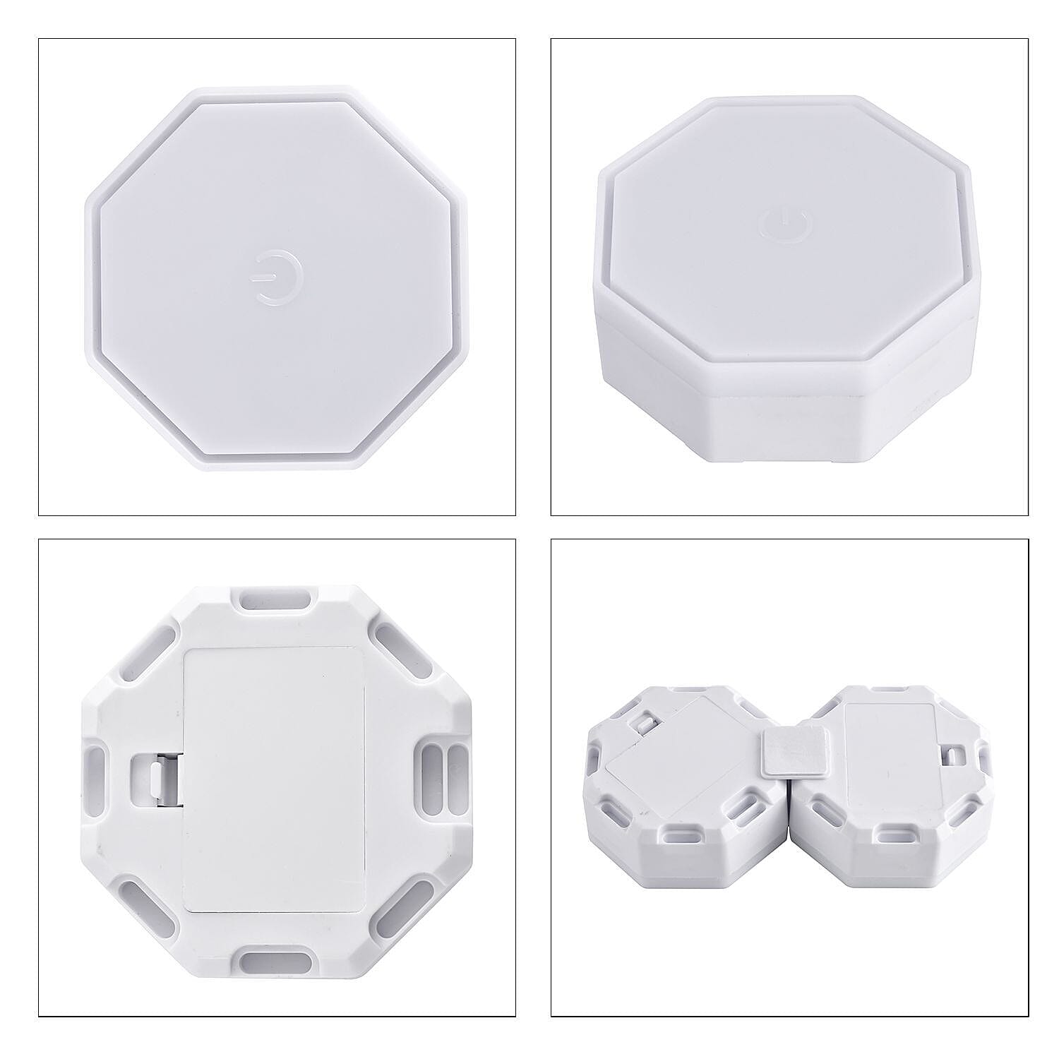 6 Piece Set Octagonal Touch Remote Octagonal Control Splicing Wall Lights - Multi (3xAAA Battery - Not Included)
