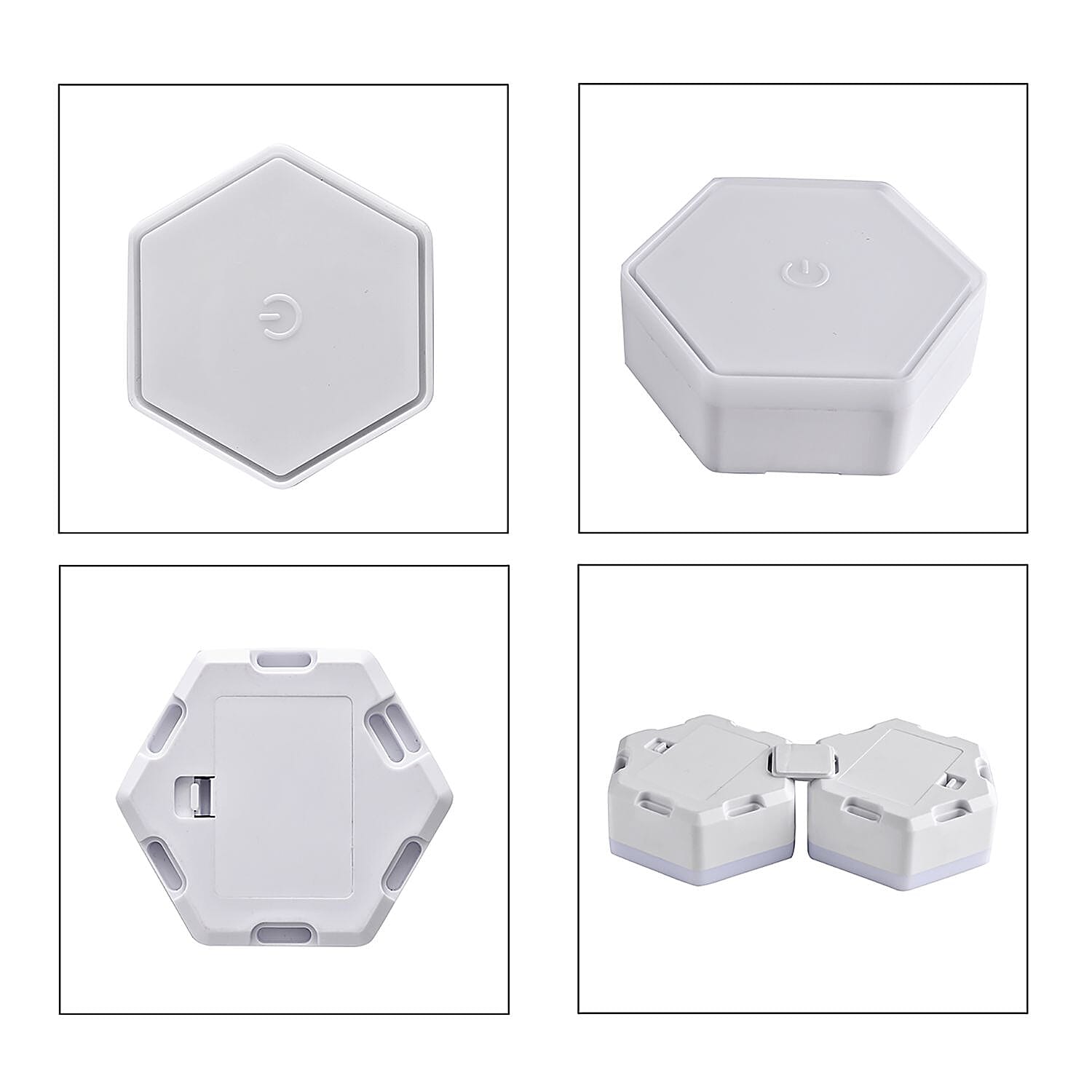 6 Colourful Touch Remote Control Hexagonal Splicing Lights - Multi (3xAAA Battery - Not Included)