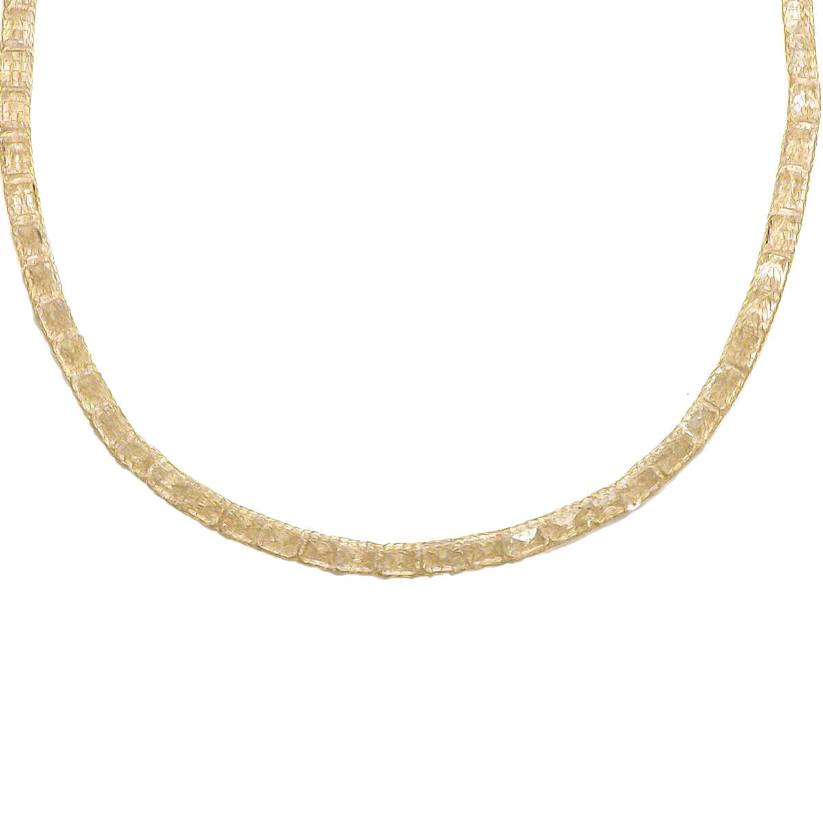 9K Yellow Gold Cubic Zirconia Necklace (Size - 20)