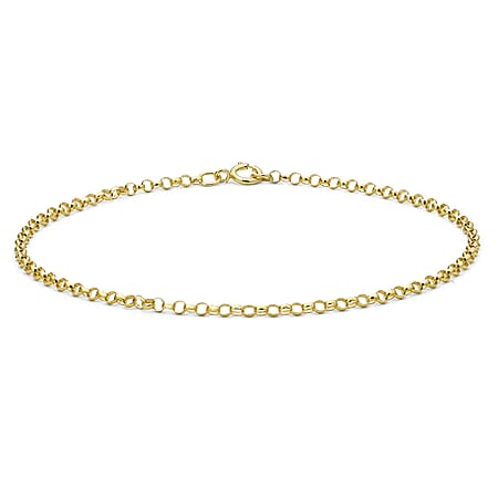 9K Yellow Gold Belcher Bracelet 8 Inch