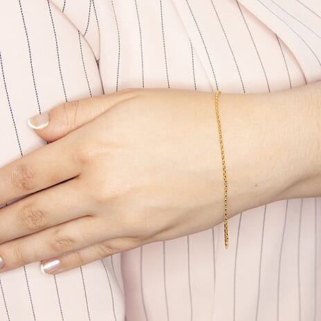 9K Yellow Gold Belcher Bracelet 8 Inch
