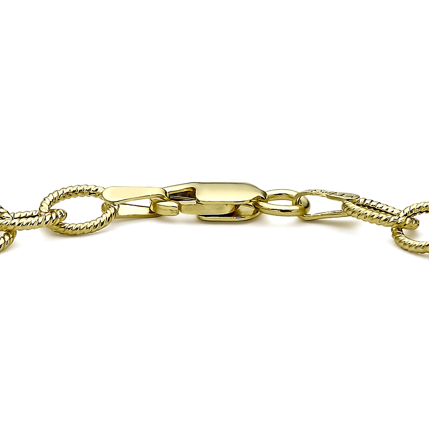 9K Yellow Gold Textured Belcher Bracelet 7.5 Inch