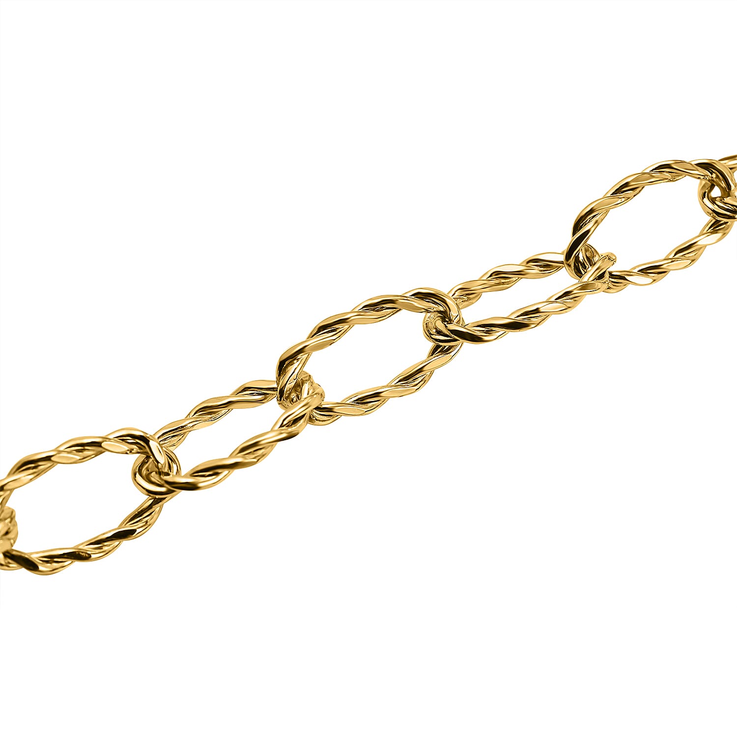 Twisted rope factory clip yellow bracelet