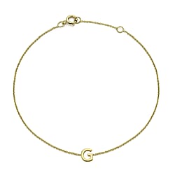 9K Yellow Gold  Bracelet (Size - 7.25),  Gold Wt. 0.4 Gms