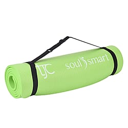 Soul Smart NBR Foam, Non-Slip High Density 10MM Travel Yoga Mat with Carrying Strap for both men and women to Exercise, Workout, Gym, Yoga, Pilates, Floor Exercises at Home or Camping