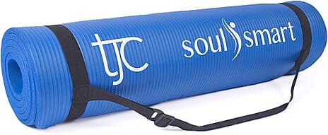 NBR Yoga Mat with Strap (188x61 cm) - Lime Green