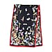 La Marey Silk Bird Pattern Satin Scarf - Black