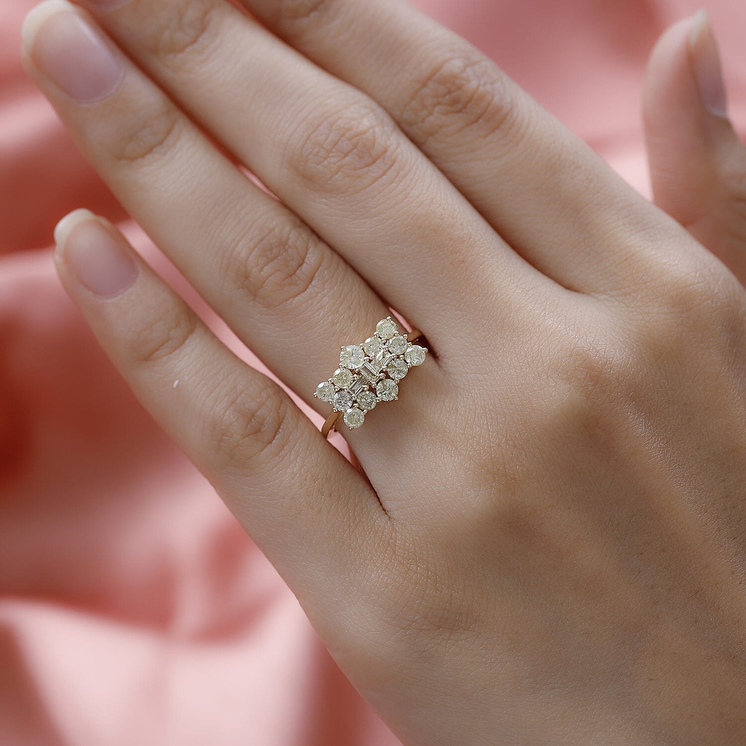 9K Yellow Gold SGL Certified Natural Yellow Diamond Boat Ring 1.00 Ct.