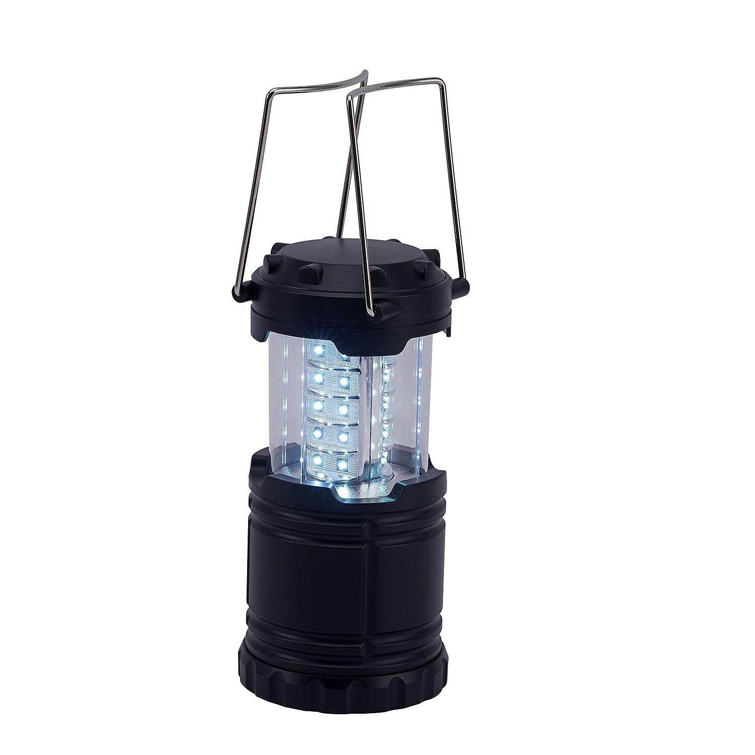 Set of 2 LED Camping Latern (Size 12x8 Cm) - Black