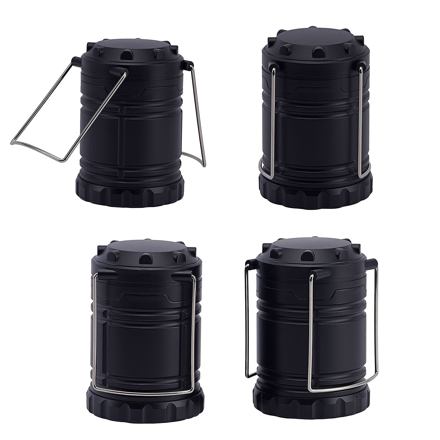 Set of 2 LED Camping Latern (Size 12x8 Cm) - Black